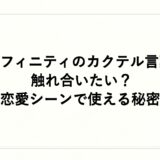 アフィニティのカクテル言葉は触れ合いたい？恋愛シーンで使える秘密