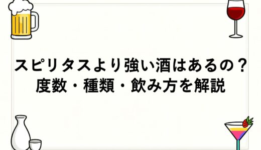 スピリタスより強い酒はあるの？度数・種類・飲み方を解説
